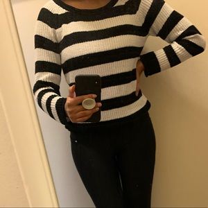 Striped knit sweater